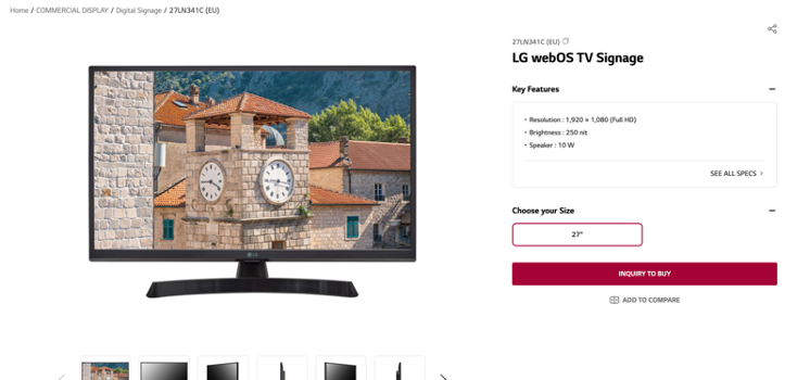 LG website shop